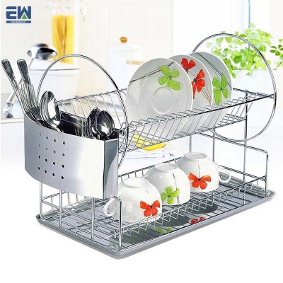 Kitchenwares Stainless Steel Slim Wire Frame Dishrack Top Exporters Easy To Assemble 2 Tier Dish Rack Drainer